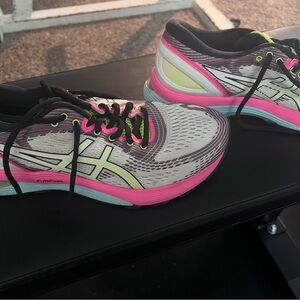 Asics Womens Gel Nimbus 21 1012A502 Colorful Running Shoes Sneakers Size 8.5